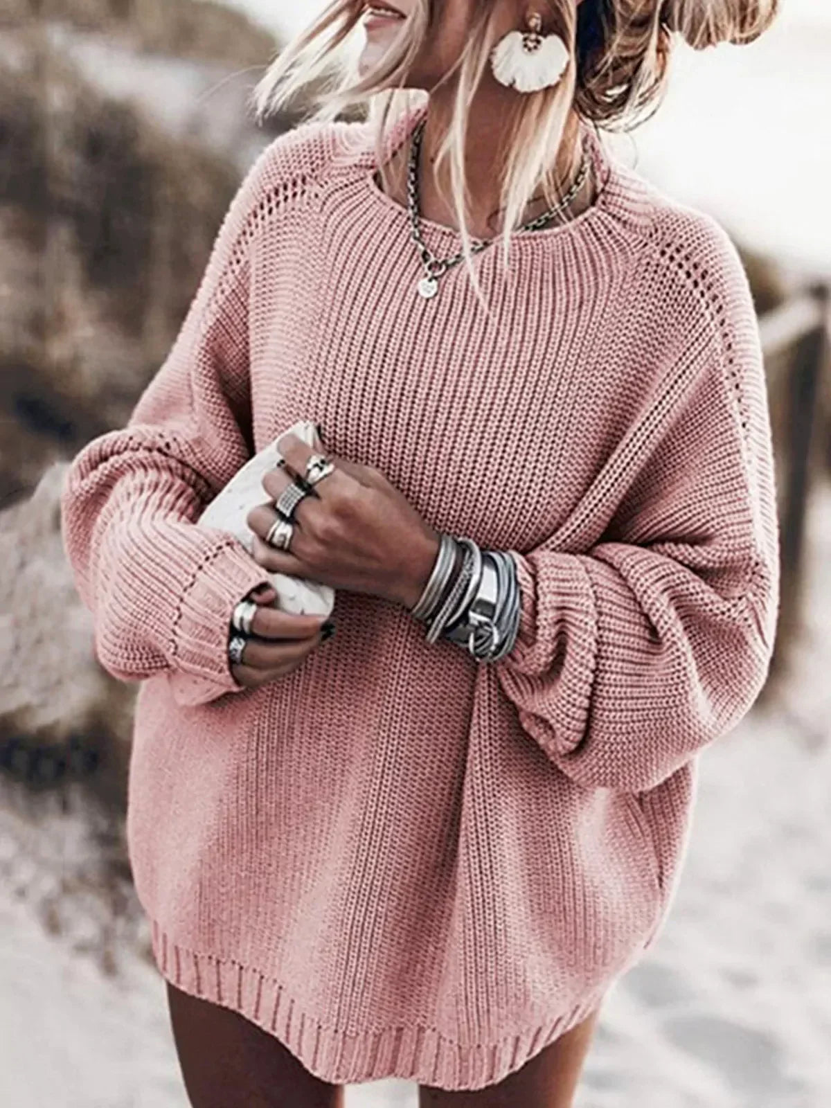 Batwing Sweater & Ruffle Skirt