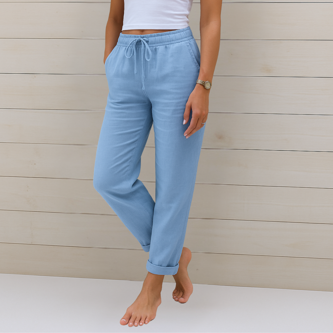 Anne | Premium Breathable Linen Stretch Trousers