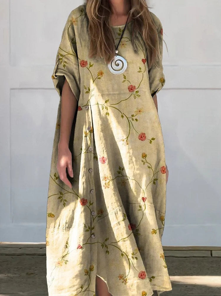 Dina | Cotton Linen Dress