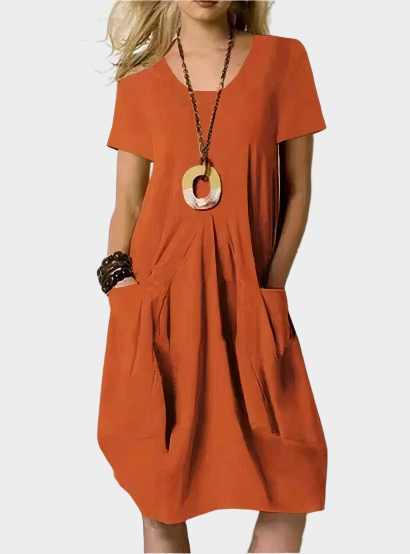 Airy Long Dress with Pockets