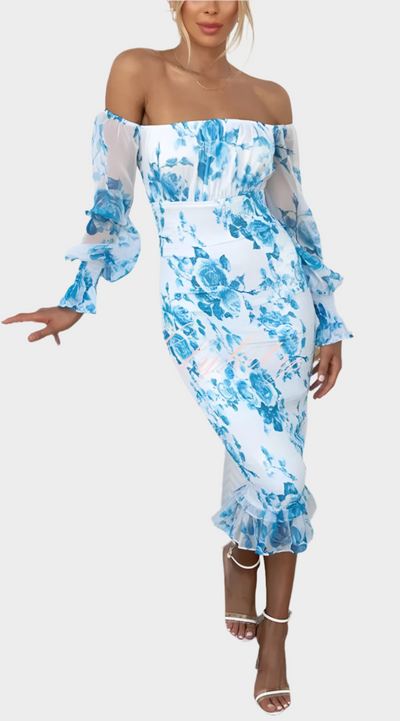 Sweet Floral Midi Dress