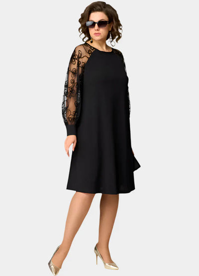 Dress with Soft Lace Sleeves