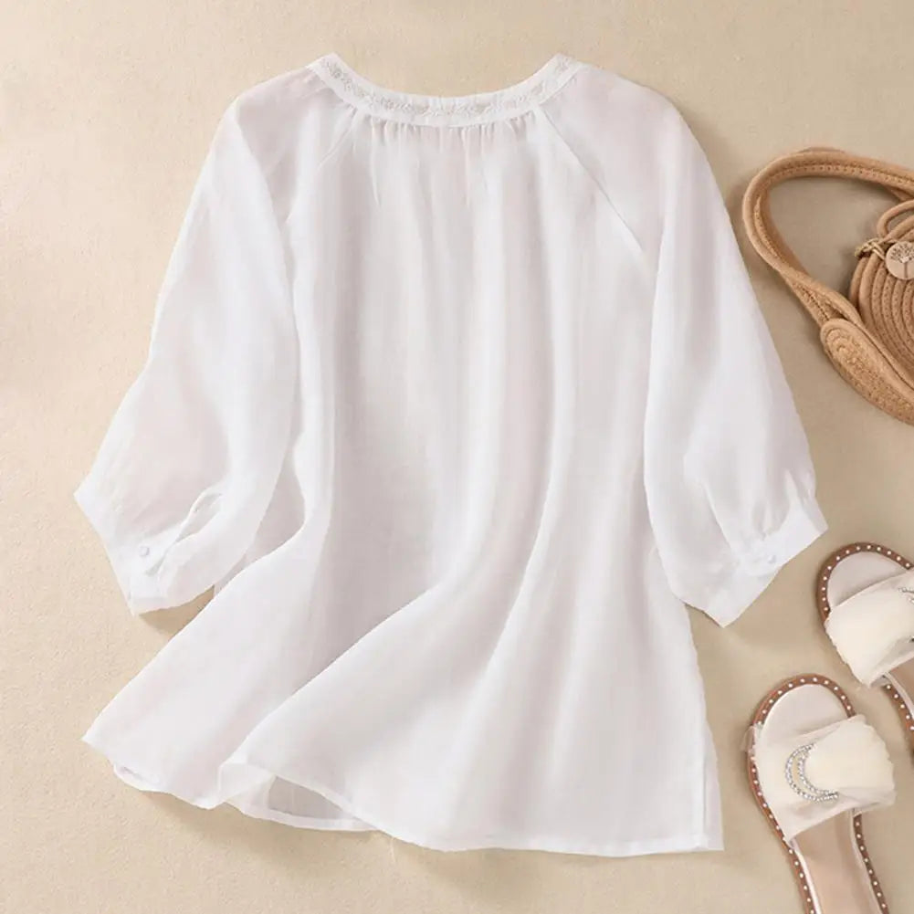 Amara | Elegant Flow Tummy Coverage Blouse