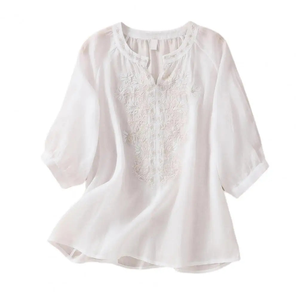Amara | Elegant Flow Tummy Coverage Blouse