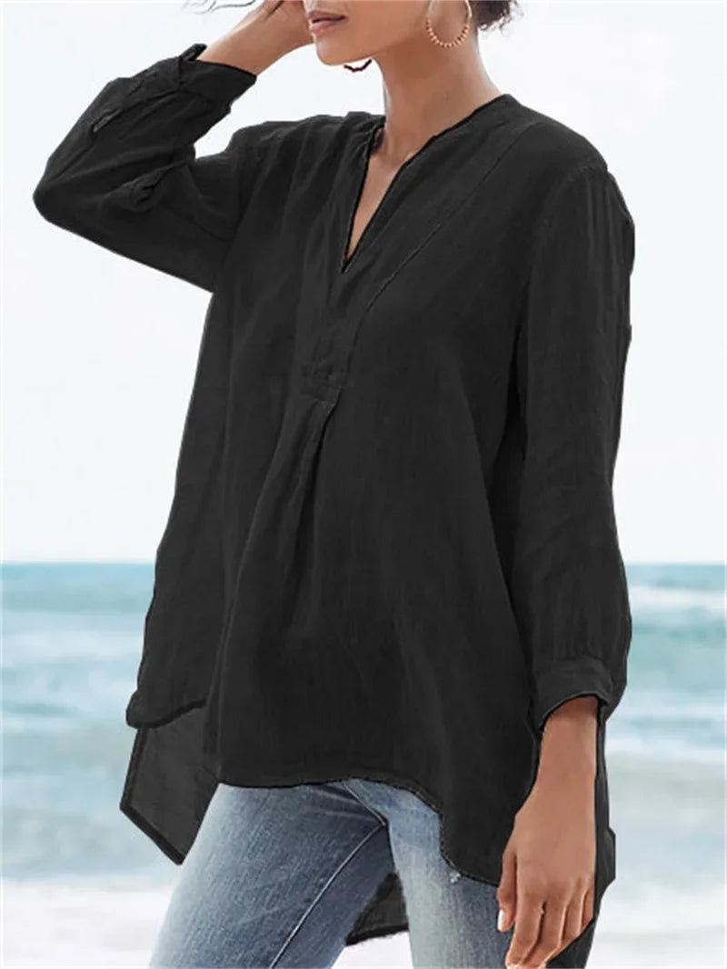 Eva | Elegant Flow Tummy Coverage Blouse