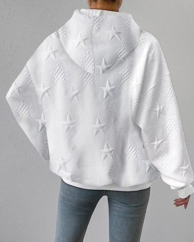 Sharon - Embossed Star Hoodie | Long Sleeve