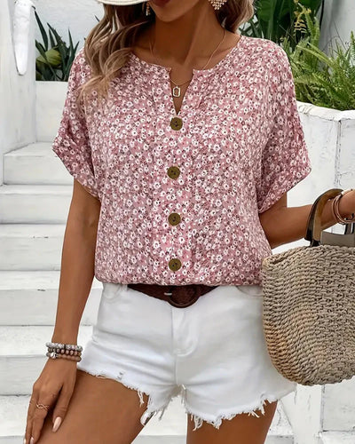 Jenna | Floral Button-Up Blouse