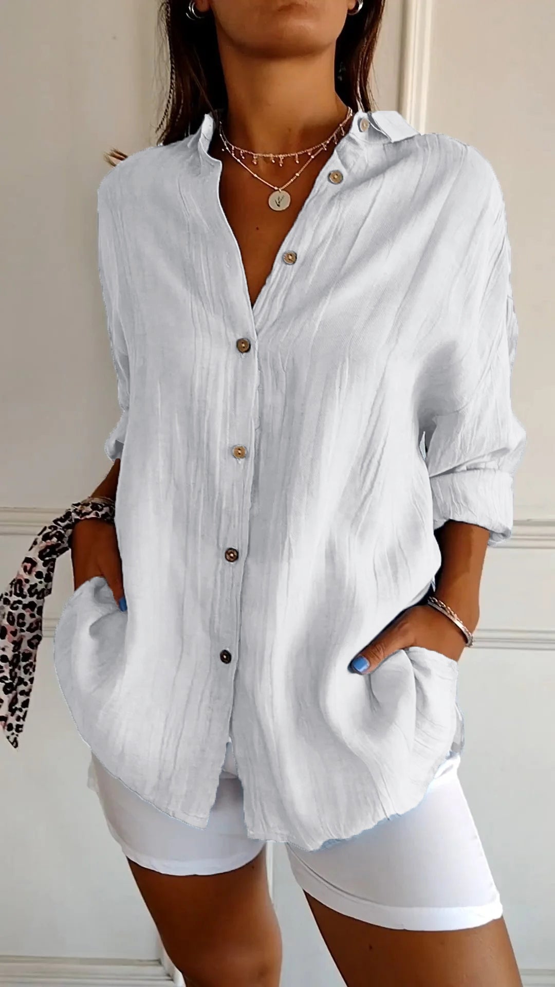 Charlotte | Elegant shirt with pleated style