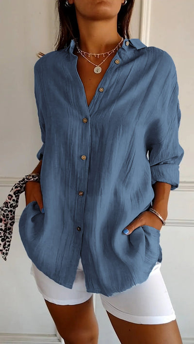 Charlotte | Elegant shirt with pleated style